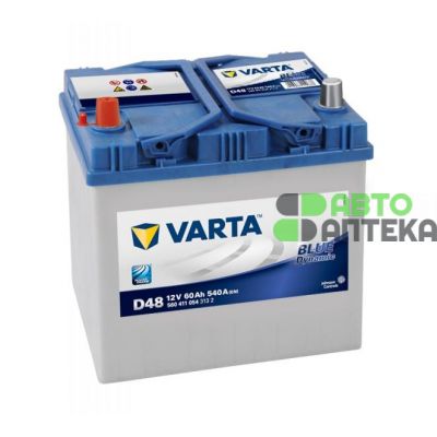 Автомобильный аккумулятор VARTA Blue Dynamic D48 6СТ-60Ah Аз ASIA 540A (EN) 560411054