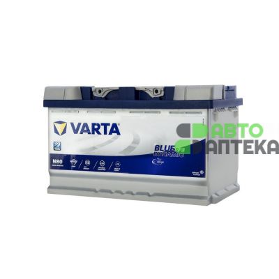 Автомобільний акумулятор VARTA Blue Dynamic EFB N80 6СТ-80Ah АзЕ 800A (EN) 580500080