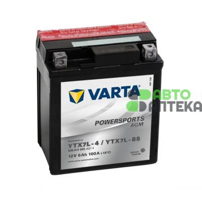 Мото аккумулятор VARTA AGM Funstart 12V YTX7L-BS