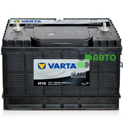 Автомобильный аккумулятор VARTA Black ProMotive H16 6СТ-105Ah Аз 800A (EN) 605103080 2018
