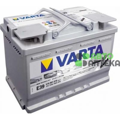 Автомобільний акумулятор VARTA Silver Dynamic AGM E39 6СТ-70Ah АзЕ 760A (EN) 570901076 2019