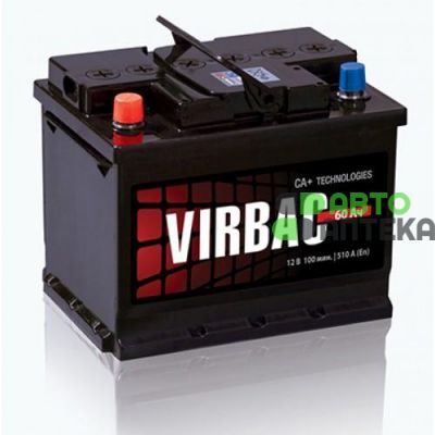 Автомобильный аккумулятор VIRBAC Cllassic 6СТ-60Ah АзЕ 480A (EN)