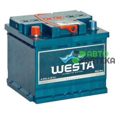 Автомобильный аккумулятор Westa 6СТ-50Ah Аз 490A (EN)