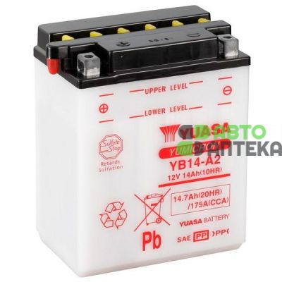 Мото аккумулятор Yuasa YuMicron Battery 6СТ-14,7Ah Аз 175А (EN) сухозаряжений YB14-A2 