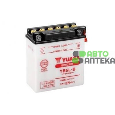 Мото аккумулятор Yuasa YuMicron Battery 6СТ-5,3Ah АзЕ 60А (EN) сухозаряженный YB5L-B