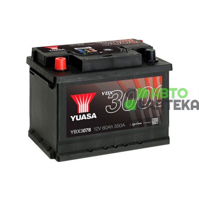 Автомобільний акумулятор YUASA SMF 6СТ-62Ah Аз 550A (EN) YBX3078