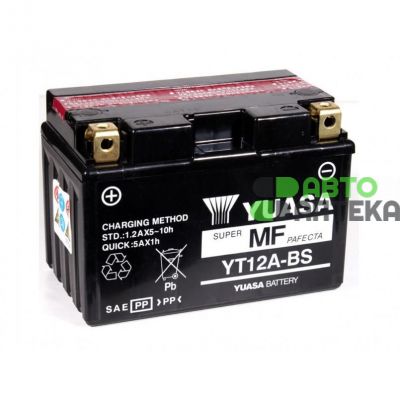 Мото акумулятор Yuasa MF VRLA Battery 6СТ-10Ah Аз 175А (EN) сухий YT12A-BS