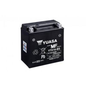 Мото аккумулятор Yuasa MF VRLA Battery 6СТ-14.7Ah Аз 230А (EN) сухозаряженный YTX16-BS