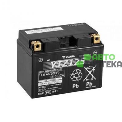 Мото акумулятор Yuasa High Performance MF VRLA Battery GEL 6СТ-11,6Ah Аз 210А (EN) YTZ12S