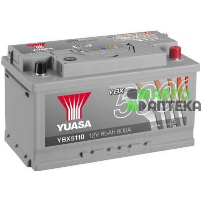 Автомобільний акумулятор YUASA SILVER 6СТ-85Ah АзЕ 800A (EN) YBX5110