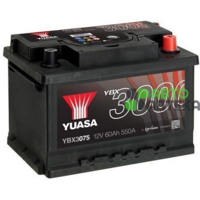Автомобільний акумулятор YUASA SMF 6СТ-60Ah АзЕ 550A (EN) YBX3075