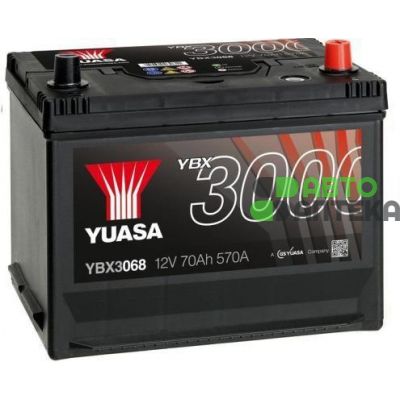 Автомобильный аккумулятор YUASA SMF Japan 6СТ-70Ah АзЕ ASIA 570A (EN) YBX3068