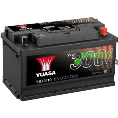 Автомобільний акумулятор YUASA SMF 6СТ-80Ah АзЕ 720A (EN) YBX3110