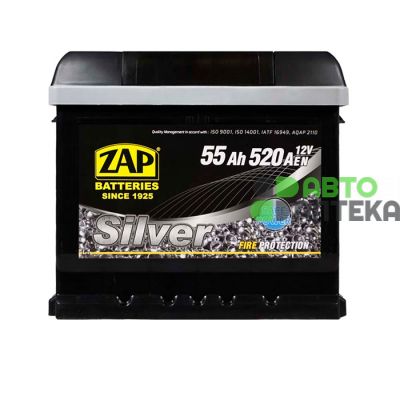 Автомобильный аккумулятор ZAP Silver 6СТ-55Ah АзЕ 520A 555 87z