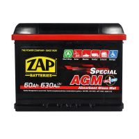 Автомобильный аккумулятор ZAP AGM 6СТ-60Ah АзЕ 630A 560 02z