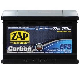 Автомобильный аккумулятор ZAP Carbon EFB 6СТ-77Аh АзЕ 750А 577 05