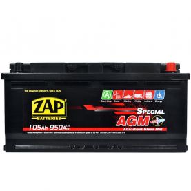 Автомобильный аккумулятор ZAP AGM 6СТ-105Ah АзЕ 950A 605 02z