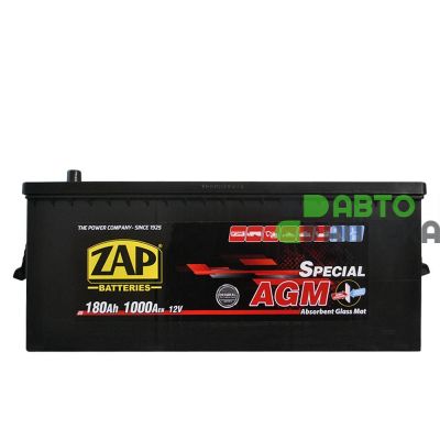 Автомобильный аккумулятор ZAP AGM SPECIAL Truck 6СТ-180Ah Аз 1000A 680 02z