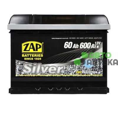 Автомобільний акумулятор ZAP Silver 60Ah Аз 600A (EN) 560 85