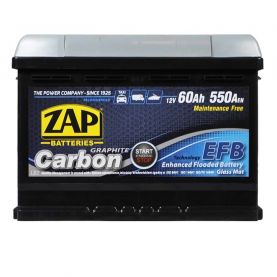 Автомобильный аккумулятор ZAP Carbon EFB (LB2) 60Аh 560А R+ (h=175) 560 08z