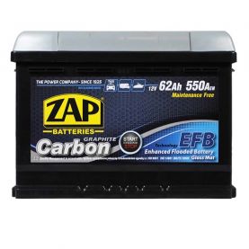 Автомобільний акумулятор ZAP Carbon EFB (L2) 62Ah 550A R+ 562 05z