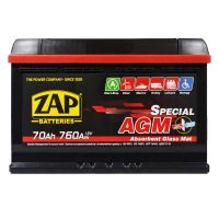 Автомобільний акумулятор ZAP AGM (L3) 70Ah 760A R+ 570 02z
