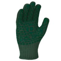 Перчатки ПВХ трикотажные рабочие зеленого цвета 548