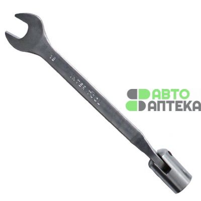 Ключ рожково-накидной шарнирный 11 мм Cr-V, покрытие сатин-хром INTERTOOL XT-1411