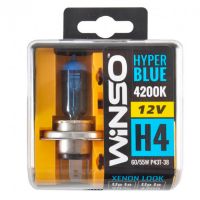 Лампа галогенна WINSO (12V H4 HYPER BLUE 4200K 60/55W P43t-38 SET) 712450