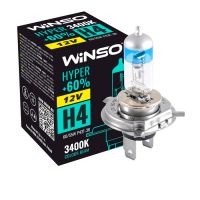 Лампа галогенна WINSO (12V H4 HYPER +60% 60/55W P43t-38) 712420