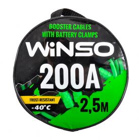 Пускові дроти WINSO 200А  2,5м кругла сумка 138210