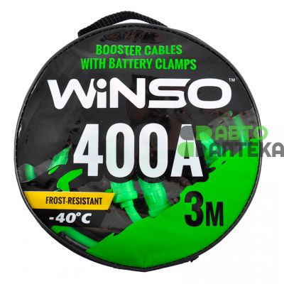 Пускові дроти WINSO 400А 3м кругла сумка 138430