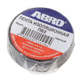 Изоляционная лента ABRO PVC Electrical Tape чёрная ET-912 19мм*9,1м