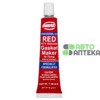 Герметик прокладка ABRO Red Gasket Maker +343°C красный 11-AB-CH-32 32г