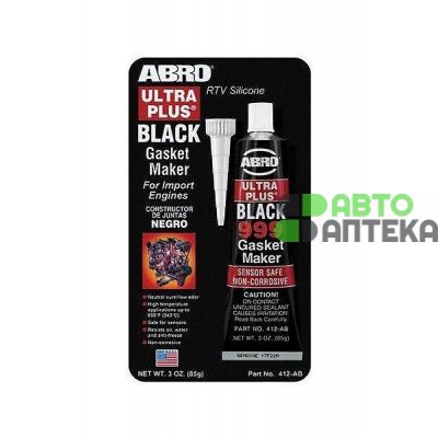 Герметик прокладок ABRO Ultra Plus Black 999 Gasket Maker чорний + 343 ° C 412-AB 85г