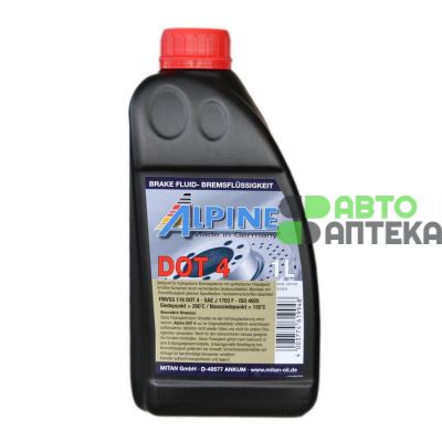 Тормозная жидкость ALPINE Brake Fluid DOT 4 1л
