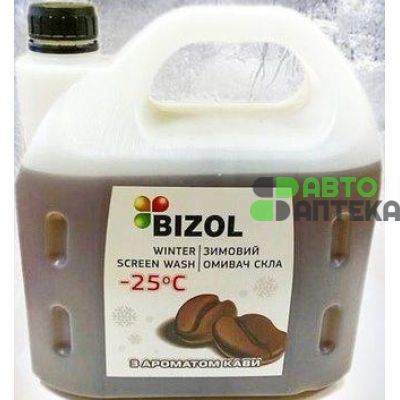 Омыватель стекла зимний BIZOL -25°C Кофе B1005 4л