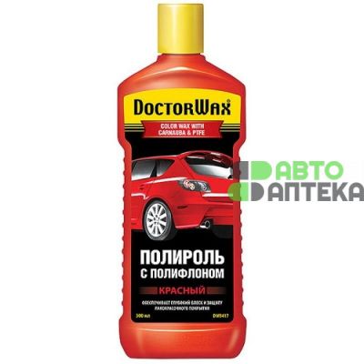 Полироль DoctorWax Color Wax with Carnauba & PTFE с полифлоном красный DW8417 300мл