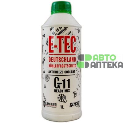 Антифриз E-TEC Glycsol G11 -40°C зелёный 1л 2853