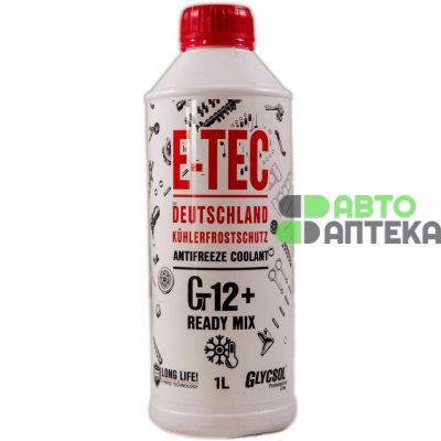 Антифриз E-TEC Glycsol XLC G12+ -40°C красный 1л 2855