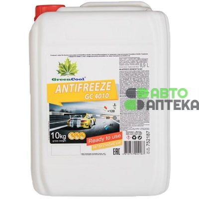 Антифриз GreenCool Antifreeze GC4010 G11 -40°C жёлтый 10л 752187