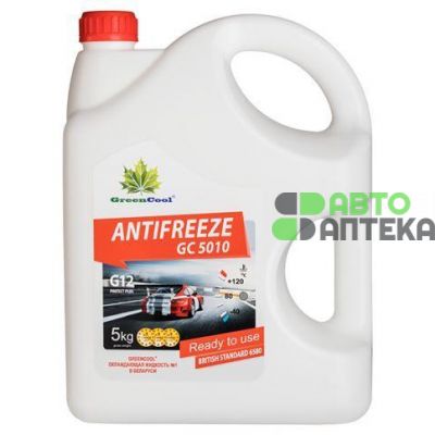 Антифриз GreenCool Antifreeze GC5010 G12 -40°C червоний 5л 791685