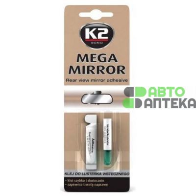 Клей K2 Mega Mirror для приклеювання дзеркал заднього виду 6мл