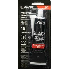 Герметик прокладка LAVR BLACK RTV silicone gasket maker чёрный +399°C 85г Ln1738