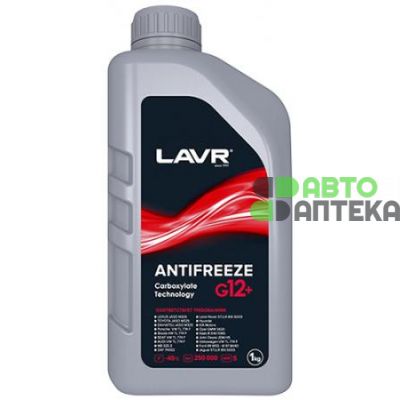Антифриз LAVR Antifreeze Hybrid Technology G12+ -45°C красный 1л Ln1709