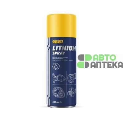 Мастило літієве MANNOL Lithium spray універсальна 400мл 9881