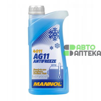 Антифриз MANNOL AG11 Longterm Antifreeze -40°C синий 1л MN4011-1