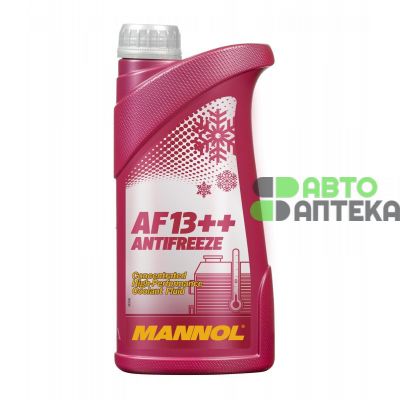 Антифриз MANNOL AF13++ Concentrated High-Performance Antifreeze концентрат -80°C красный 1л MN4115-1