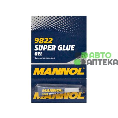 Клей MANNOL Super Glue Gel для пластмас 3г 9822