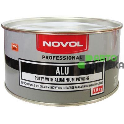 Шпатлёвка Novol ALU с алюминиевой пудрой 1165 1,8кг